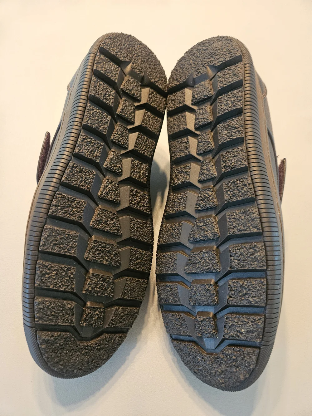 NEW Men's Dark Brown Slip-On Comfort Loafers with Hook & Loop Close Strap